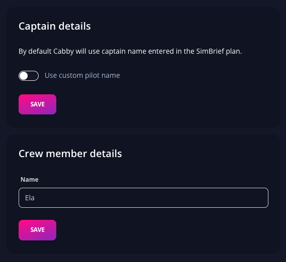 Configurable names